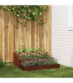 vidaXL Garden Planter Rusty 90 x 90 x 35 cm Weathering Steel
