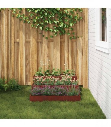 vidaXL Garden Planter Rusty 90 x 90 x 35 cm Weathering Steel