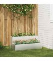vidaXL Garden Planter Silver 100 x 60 x 45 cm Stainless Steel