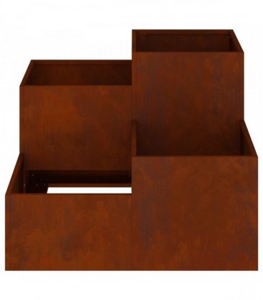 vidaXL Garden Planter Rusty 80 x 80 x 60 cm Weathering Steel