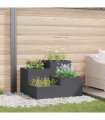 vidaXL Garden Planter Anthracite 80 x 80 x 60 cm Steel
