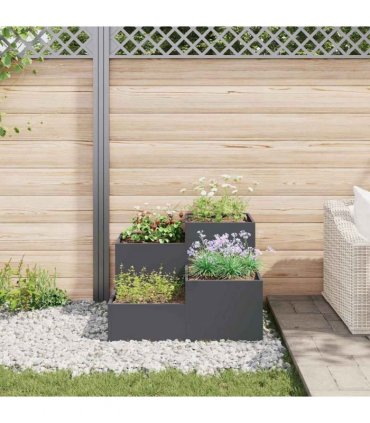 vidaXL Garden Planter Anthracite 80 x 80 x 60 cm Steel