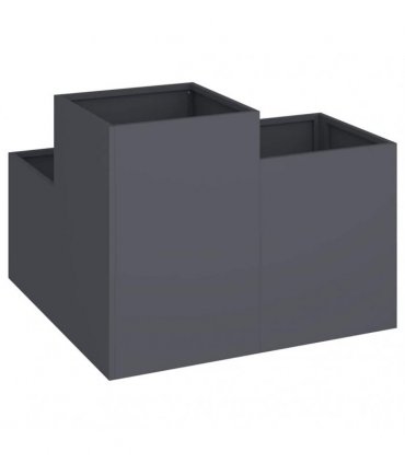vidaXL Garden Planter Anthracite 80 x 80 x 60 cm Steel