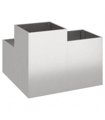 vidaXL Garden Planter Silver 80 x 80 x 60 cm Stainless steel