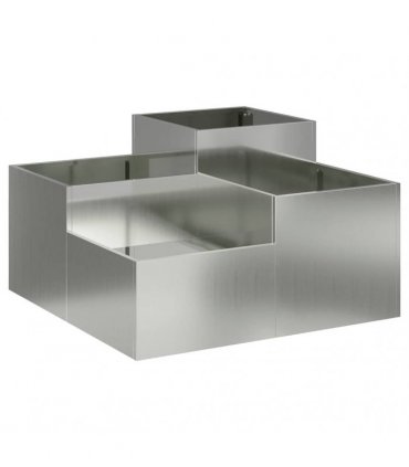 vidaXL Garden Planter Silver 80 x 80 x 48 cm Galvanised steel