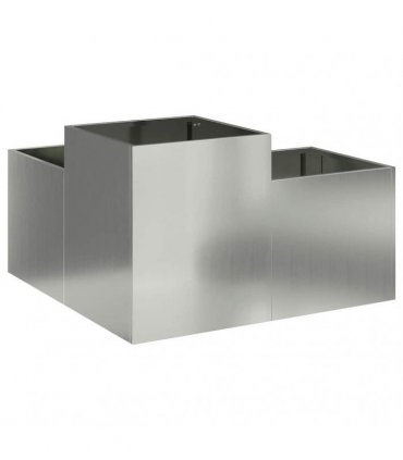 vidaXL Garden Planter Silver 80 x 80 x 48 cm Galvanised steel