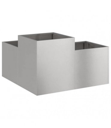 vidaXL Garden Planter Silver 80 x 80 x 48 cm Stainless steel