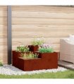 vidaXL Garden Planter Rusty 100 x 100 x 48 cm Weathering Steel