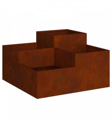 vidaXL Garden Planter Rusty 100 x 100 x 48 cm Weathering Steel