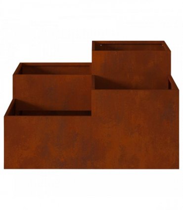 vidaXL Garden Planter Rusty 100 x 100 x 48 cm Weathering Steel