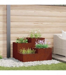 vidaXL Garden Planter Rusty 100 x 100 x 60 cm Weathering Steel