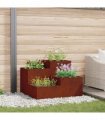 vidaXL Garden Planter Rusty 100 x 100 x 60 cm Weathering Steel