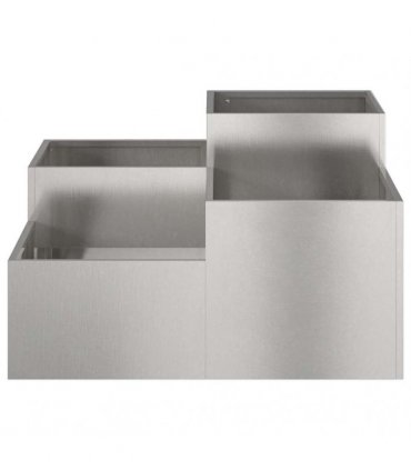 vidaXL Garden Planter Silver 100 x 100 x 48 cm Stainless steel