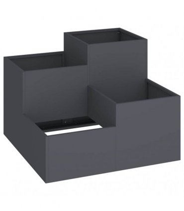 vidaXL Garden Planter Anthracite 100 x 100 x 60 cm Steel