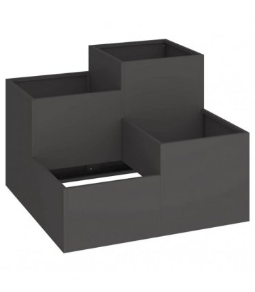 vidaXL Garden Planter Black 100 x 100 x 60 cm Steel