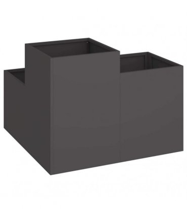 vidaXL Garden Planter Black 100 x 100 x 60 cm Steel