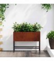 vidaXL Raised Garden Planter Rusty 60 x 26 x 45 cm Weathering Steel