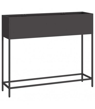 vidaXL Raised Garden Planter Black 100 x 26 x 82 cm Steel