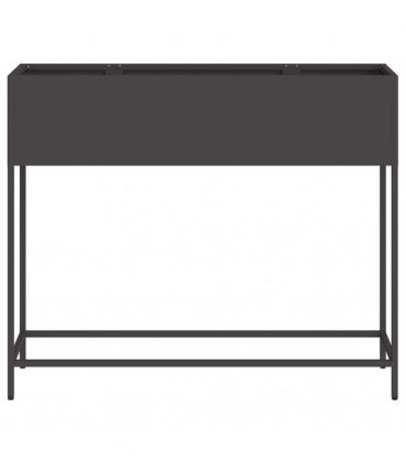 vidaXL Raised Garden Planter Black 100 x 26 x 82 cm Steel