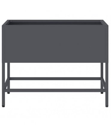 vidaXL Raised Garden Planter Anthracite 60 x 26 x 45 cm Steel