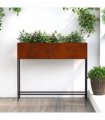vidaXL Raised Garden Planter Rusty 100 x 26 x 82 cm Weathering Steel