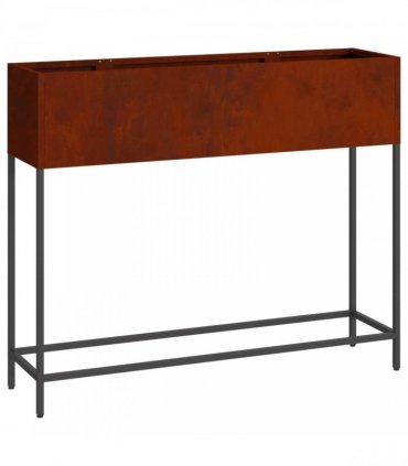vidaXL Raised Garden Planter Rusty 100 x 26 x 82 cm Weathering Steel