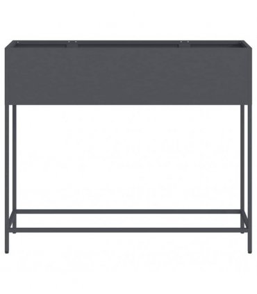 vidaXL Raised Garden Planter Anthracite 100 x 26 x 82 cm Steel