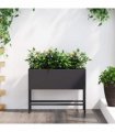 vidaXL Raised Garden Planter Black 60 x 26 x 45 cm Steel
