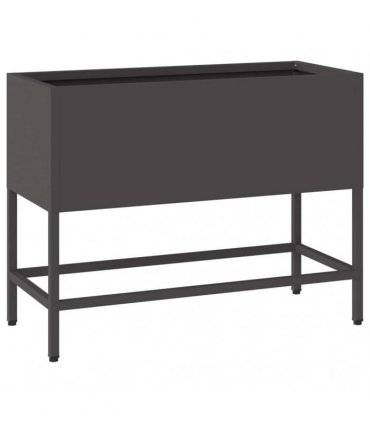 vidaXL Raised Garden Planter Black 60 x 26 x 45 cm Steel