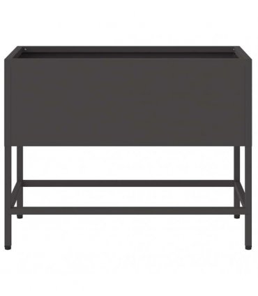 vidaXL Raised Garden Planter Black 60 x 26 x 45 cm Steel