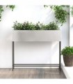 vidaXL Raised Garden Planter Silver 100 x 26 x 82 cm Stainless steel