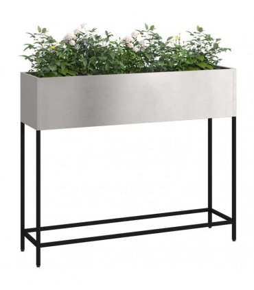 vidaXL Raised Garden Planter Silver 100 x 26 x 82 cm Stainless steel