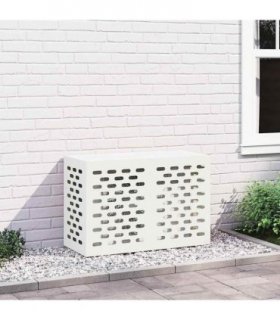 vidaXL Air Conditioner Cover White 90 x 40 x 60 cm Steel