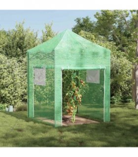 vidaXL Greenhouse with Pop-up Frame Green 200 x 200 x 300 cm Iron