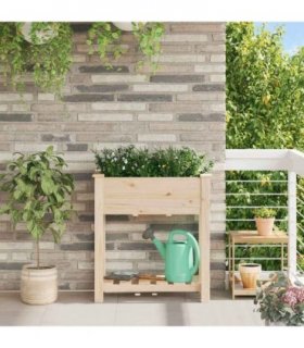 vidaXL Garden Planter Beige 71 x 37 x 76.5 cm Solid Fir Wood