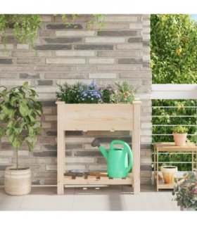 vidaXL Garden Planter Beige 71 x 37 x 76.5 cm Solid Fir Wood — V0672061656