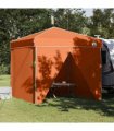 vidaXL Canopy Tent Manual Orange 243 x 243 x 251 cm Fabric