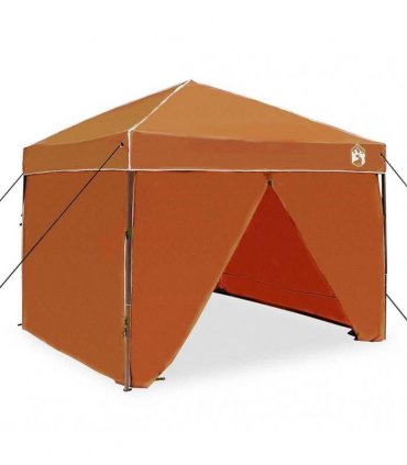 vidaXL Canopy Tent Manual Orange 243 x 243 x 251 cm Fabric