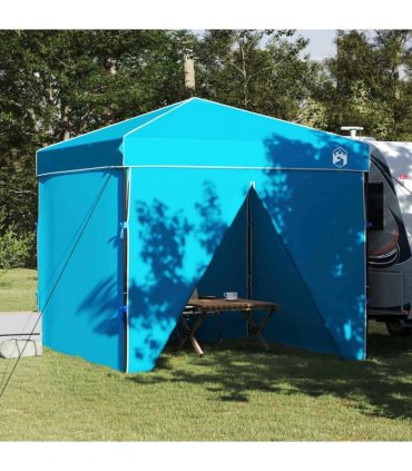 vidaXL Canopy Tent Manual Blue 243 x 243 x 251 cm Fabric