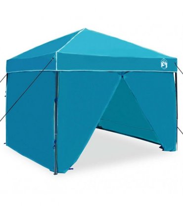 vidaXL Canopy Tent Manual Blue 243 x 243 x 251 cm Fabric