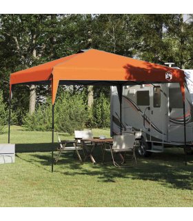 vidaXL Canopy Tent Manual Orange 290 x 290 x 251 cm Fabric