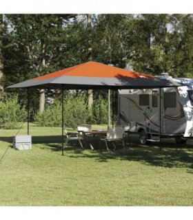 vidaXL Canopy Tent Manual Orange 395 x 395 x 251 cm Fabric