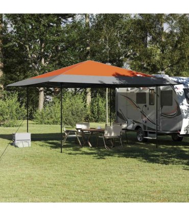 vidaXL Canopy Tent Manual Orange 395 x 395 x 251 cm Fabric