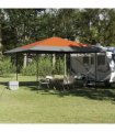 vidaXL Canopy Tent Manual Orange 395 x 395 x 251 cm Fabric