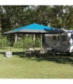 vidaXL Canopy Tent Manual Blue 395 x 395 x 251 cm Fabric