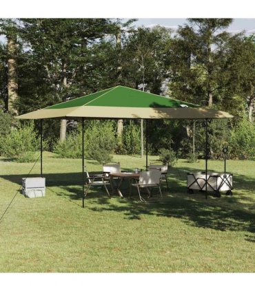 vidaXL Canopy Tent Manual Green 395 x 395 x 251 cm Fabric