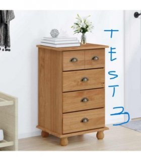 vidaXL Chest of Drawer 5-Drawer ASKIM Brown 48.5 x 40 x 79 cm