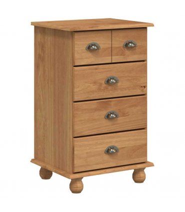 vidaXL Chest of Drawer 5-Drawer ASKIM Brown 48.5 x 40 x 79 cm