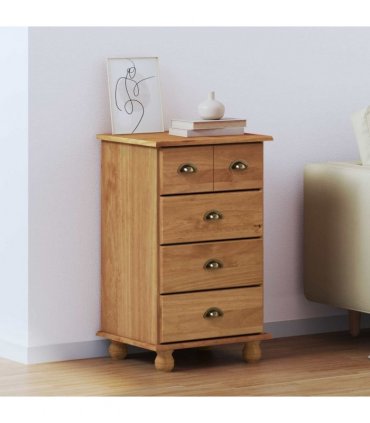 vidaXL Chest of Drawer 5-Drawer ASKIM Brown 48.5 x 40 x 79 cm
