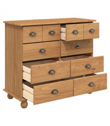 vidaXL Chest of Drawer ASKIM Brown 91 x 40 x 79 cm Solid Pine Wood